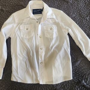 Wrangler Boys White Western Shirt 5/6